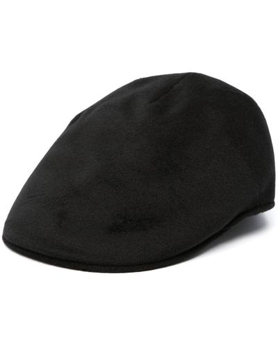 Borsalino Wool Felt Flat Cap - Black