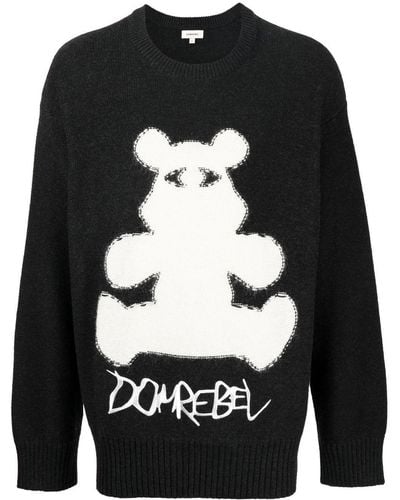 DOMREBEL Bearclops Intarsia-knit Sweater - Black