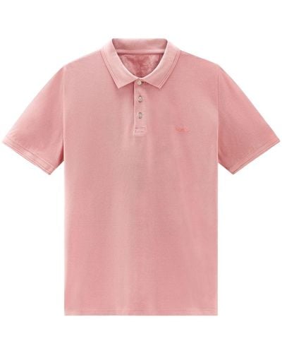Woolrich Katoenen Poloshirt - Roze