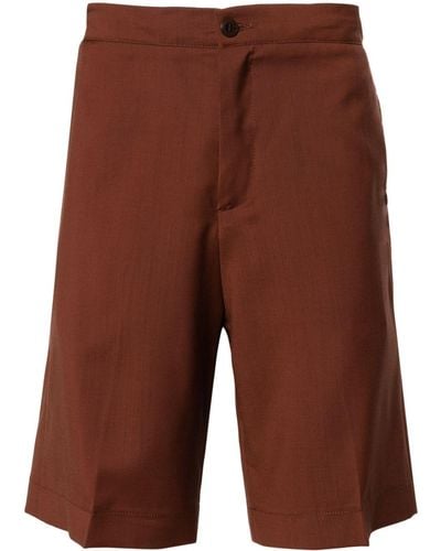 Costumein Mid-rise Wool Chino Shorts - Brown