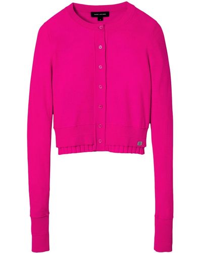 Marc Jacobs Fine-ribbed Merino-wool Cardigan - Pink