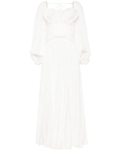 Acler Elkington Long-sleeved Dress - White