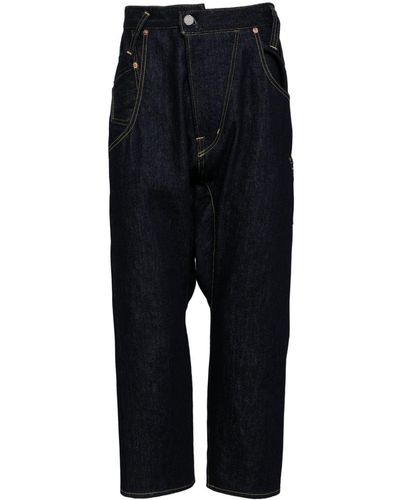 Fumito Ganryu Mid-rise Cropped Jeans - Blue
