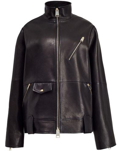 Khaite The Shallin Leather Jacket - Black
