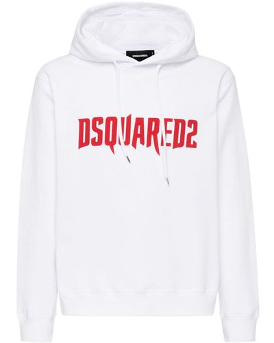 DSquared² Hoodie mit Logo-Print - Weiß