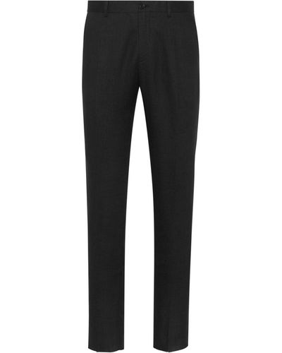 Philipp Plein Linen Tailored Trousers - Black