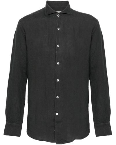Canali Overhemd Met Lange Mouwen - Zwart