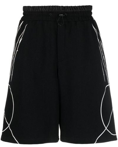 Philipp Plein Shorts Met Elastische Taille - Zwart