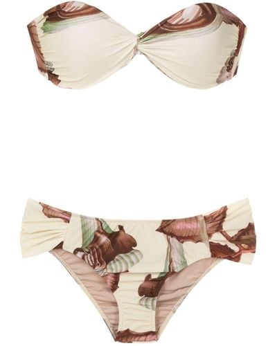 Adriana Degreas Graphic-print Bikini Set - Natural