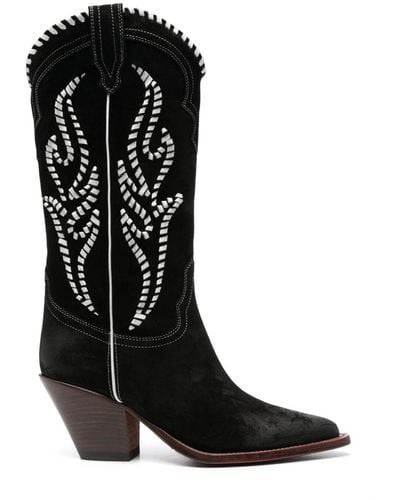Sonora Boots Santa Fe 90mm Suede Boots - Black