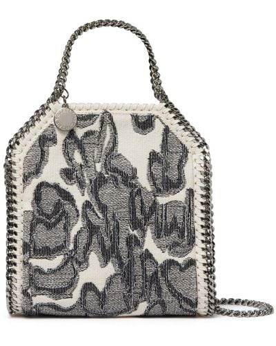 Stella McCartney Falabella Patterned-jacquard Cotton Mini Bag - Grey