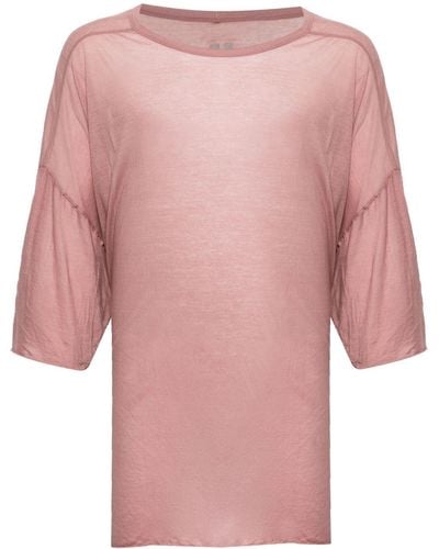 Rick Owens Tommy T Semi-sheer T-shirt - Pink