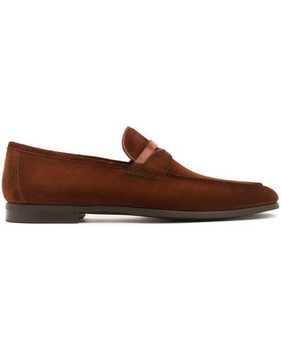 Magnanni Suede Slip-on Loafers - Brown