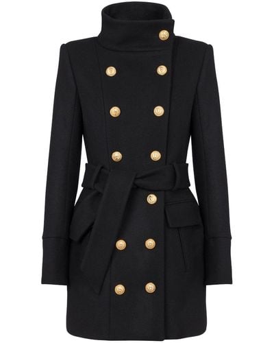 Balmain Coats > double-breasted coats - Noir
