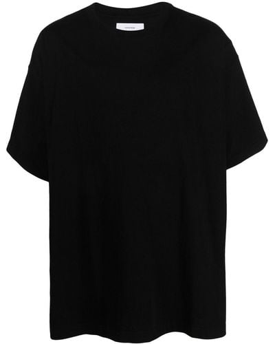 Facetasm Stripe-detail Short-sleeved T-shirt - Black
