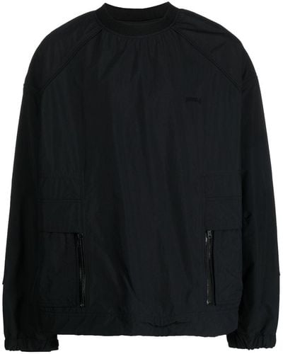 Juun.J Embroidered-logo sweatshirt - Negro