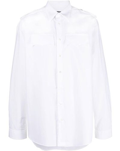 Raf Simons Uniform Long-sleeved Cotton Shirt - White