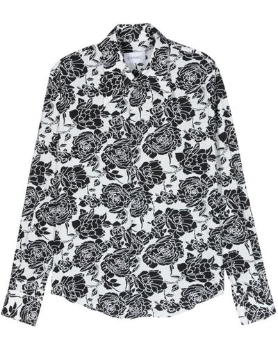 Canaku Camisa con estampado floral - Blanco