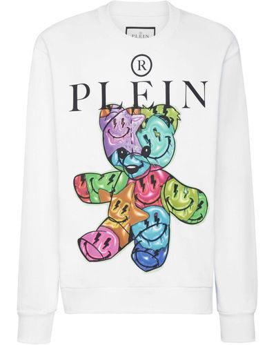 Philipp Plein Teddy Bear Cotton Sweatshirt - White