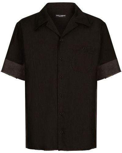 Dolce & Gabbana Overhemd Met Gekerfde Kraag - Zwart