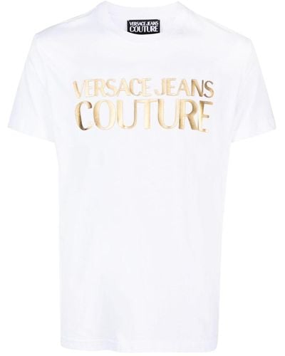 Versace Jeans Couture T-Shirt mit Logo-Print - Weiß