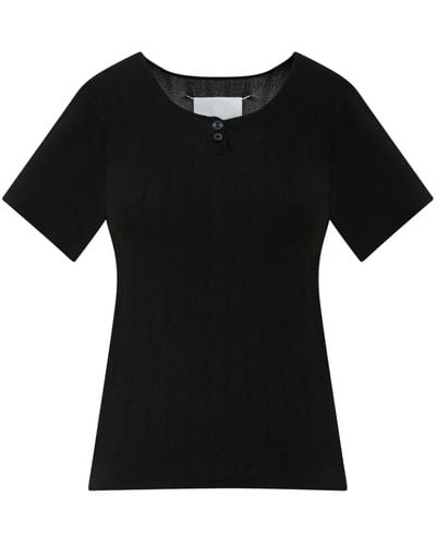 Maison Margiela Button-placket T-shirt - Black