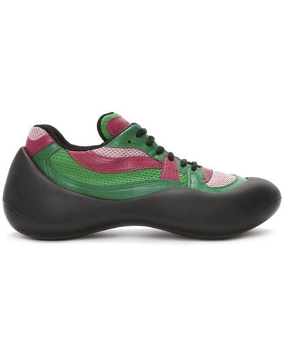 JW Anderson Colour-block Panel Low-top Sneakers - Green
