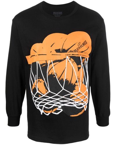 Pleasures Sweater Met Logoprint - Zwart