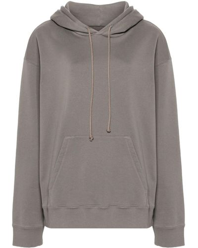 MM6 by Maison Martin Margiela Numbers-motif Cotton Hoodie - Grey