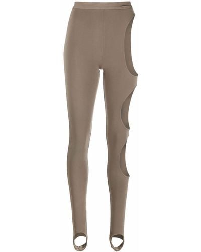 LAQUAN SMITH Cut-out Detail Stirrup leggings - Green
