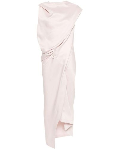 Pleats Please Issey Miyake Enveloping Draped Dress - Pink