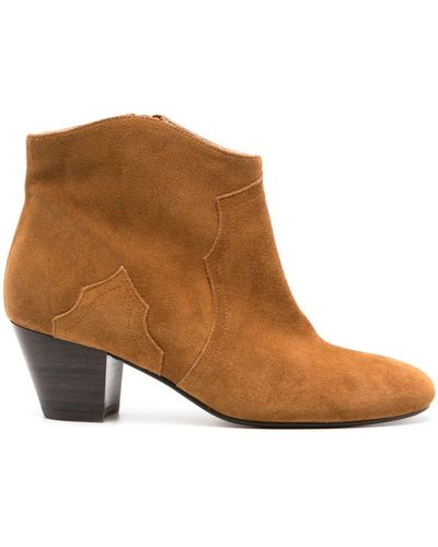Isabel Marant Dicker 55mm Suede Boots - Brown