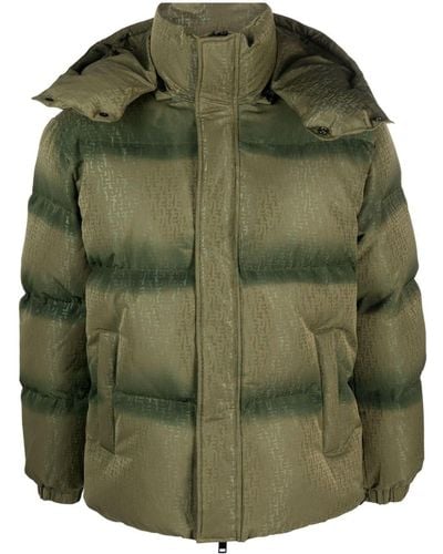 DIESEL Puffer Jacket With Detachable Hood - Green