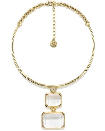 Goossens Stones Torque Pendant Necklace - Metallic