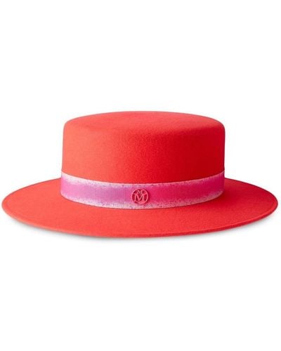 Maison Michel Kiki Felted Hat - Red