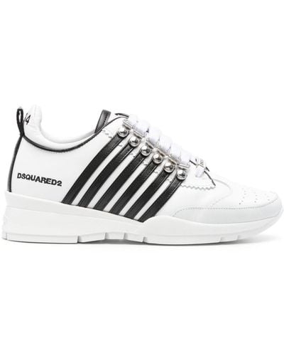 DSquared² Legendary 40mm Leather Trainers - White