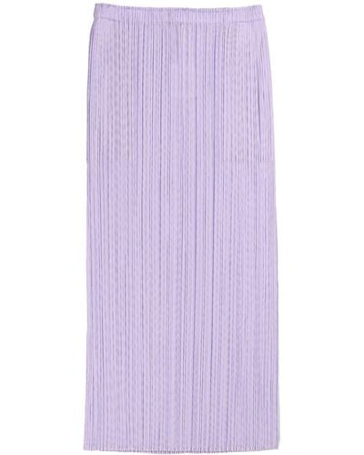 Pleats Please Issey Miyake Plissé High-waist Midi Skirt - Purple