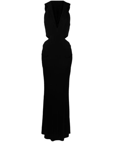 Tom Ford Vestido con espalda drapeada - Negro