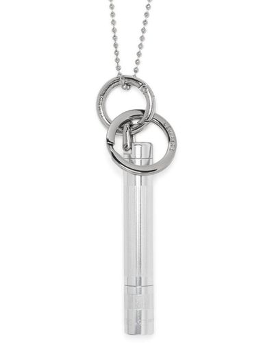 Lemaire Ball-chain Flashlight Charm Necklace - White