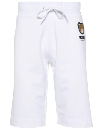 Moschino Lounge-Shorts mit Teddy - Weiß