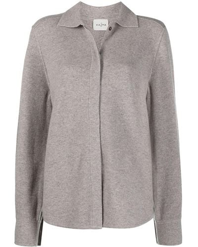 LeKasha Long-sleeve Knitted Shirt - Grey