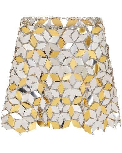 Rabanne Minifalda Sparkles con lentejuelas - Metálico