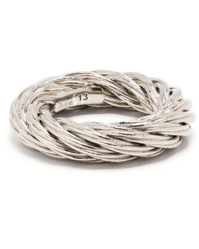 Bottega Veneta Sterling Zilveren Ring - Wit
