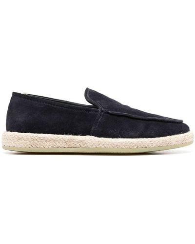Officine Creative Roped Slip-on Suede Loafers - Blue
