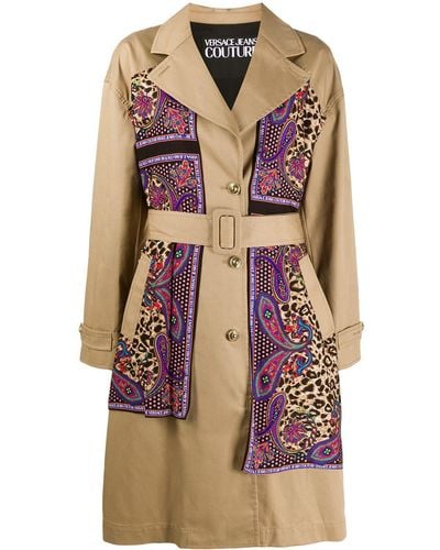 Versace Jeans Couture Trenchcoat mit Muster - Mehrfarbig