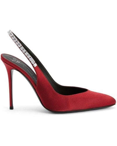 Giuseppe Zanotti Rachyl 90mm Leather Court Shoes - Red