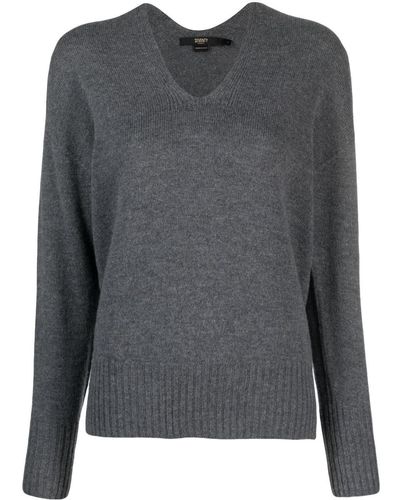 Seventy Drop-shoulder V-neck Sweater - Gray