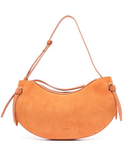 Yuzefi Fortune Cookie Suede Shoulder Bag - Orange