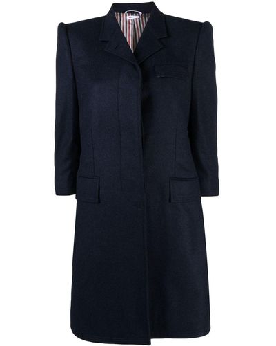 Thom Browne Tailored Single-breasted Wool Coat - Blue