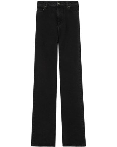Burberry High-rise Straight-leg Jeans - Black